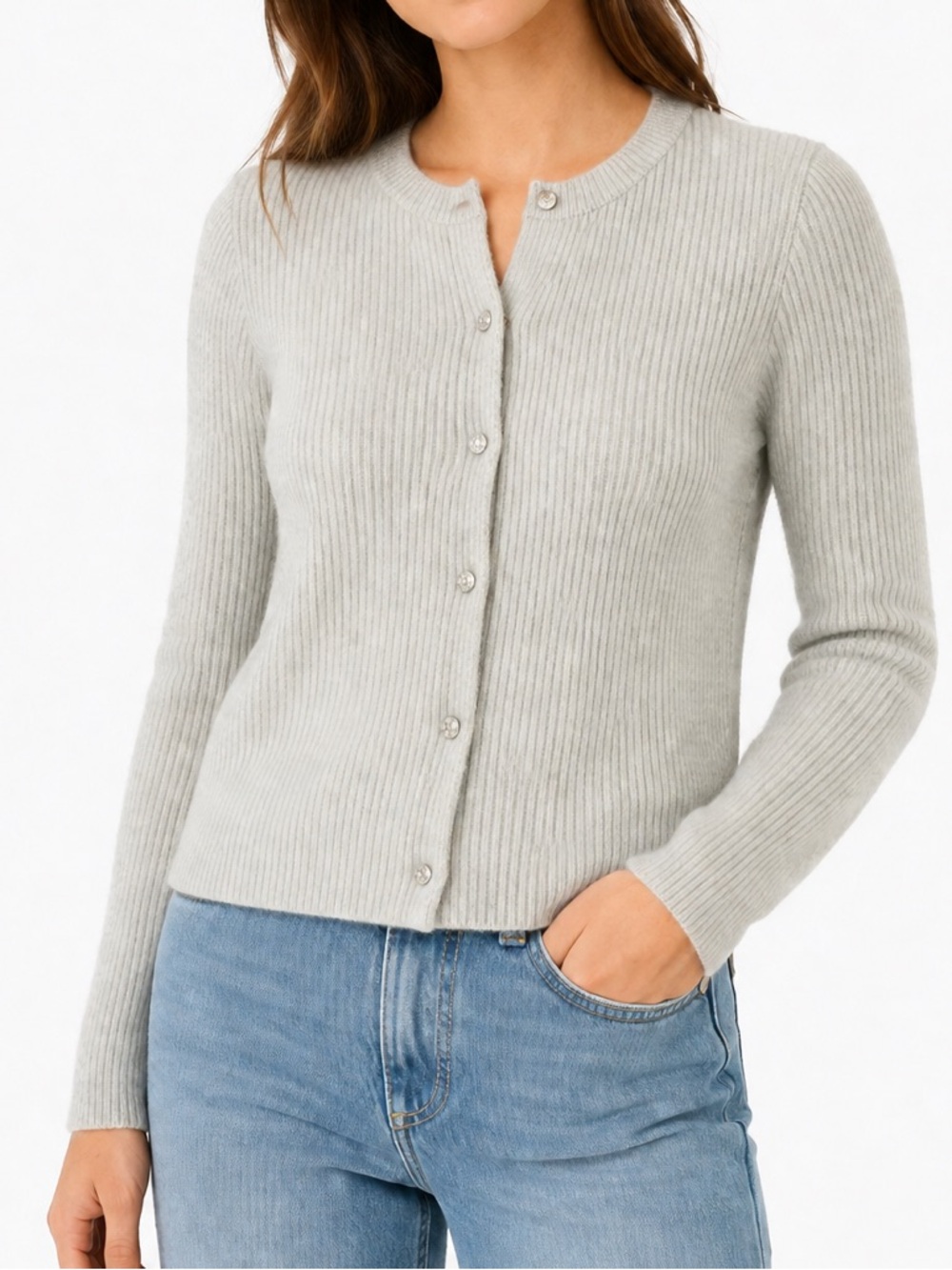 J.Crew Alpaca Blend Ribbed Cardigan Sweater Small | Soft Luxe Knit Button Front